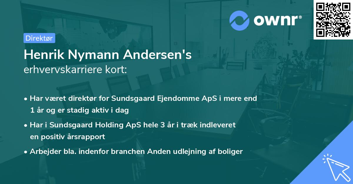 Henrik Nymann Andersen's erhvervskarriere kort