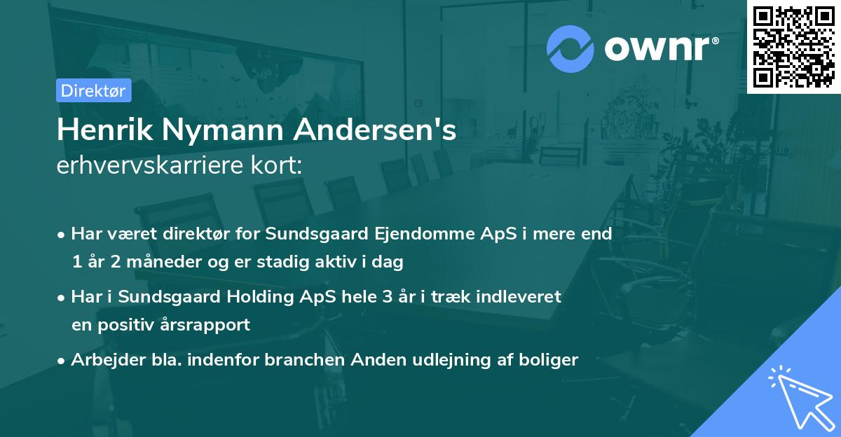 Henrik Nymann Andersen's erhvervskarriere kort