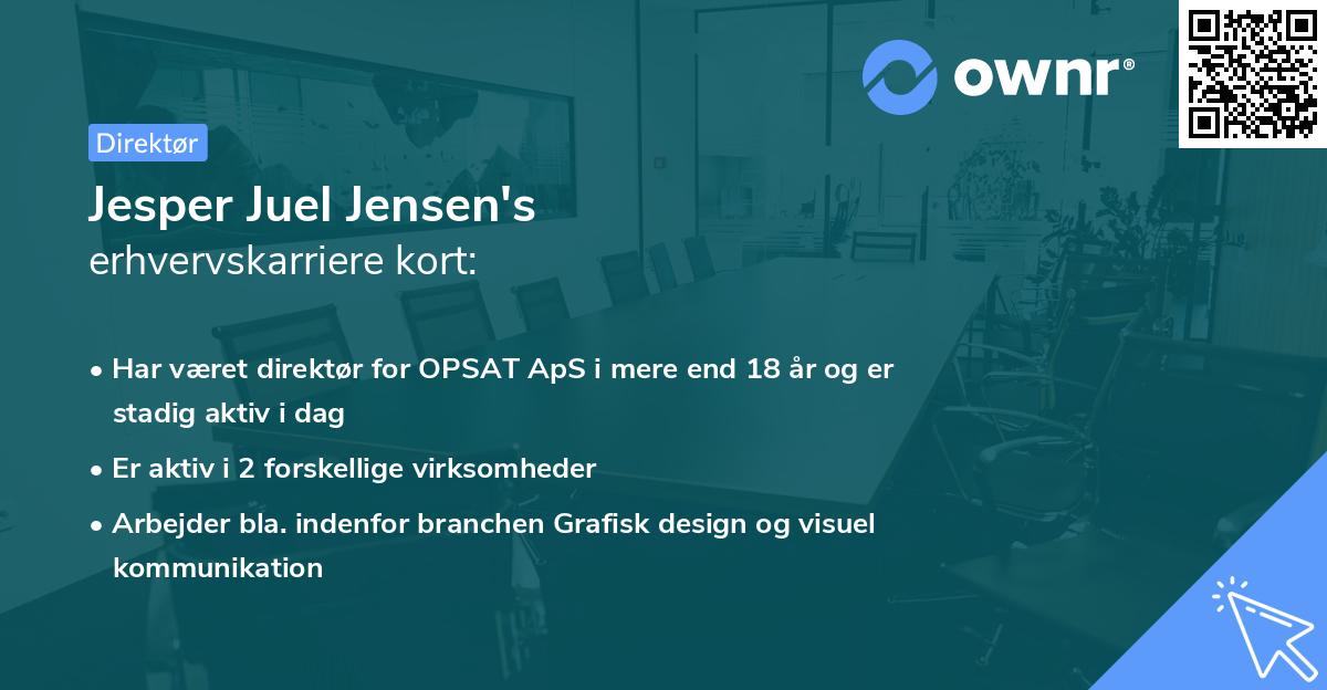 Jesper Juel Jensen's erhvervskarriere kort