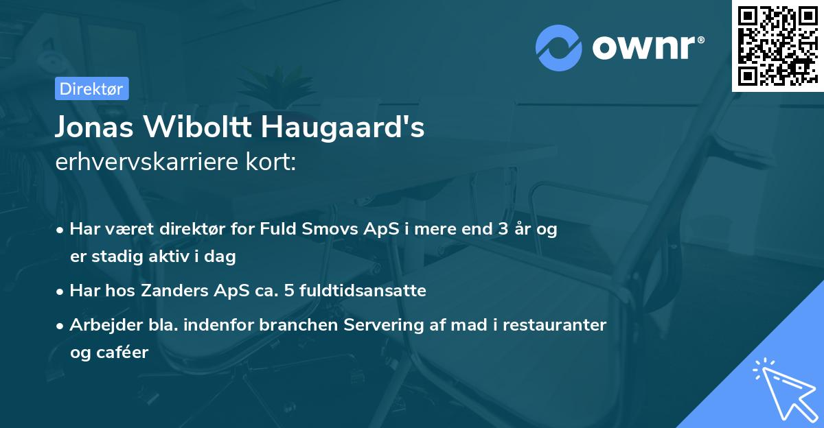 Jonas Wiboltt Haugaard's erhvervskarriere kort