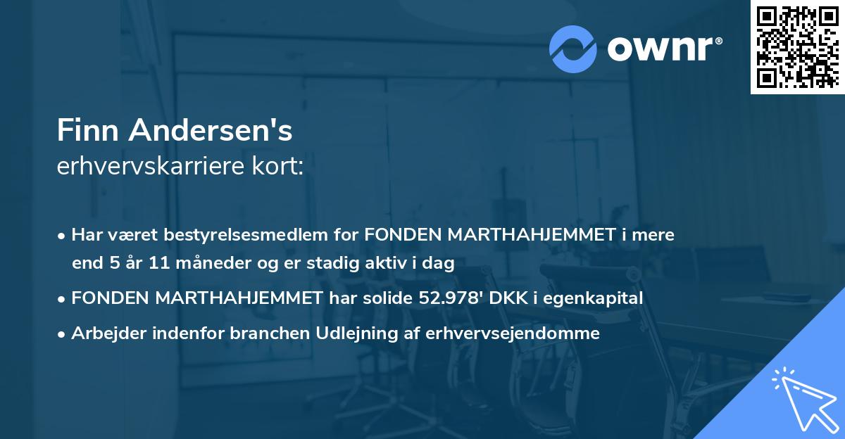 Finn Andersen's erhvervskarriere kort