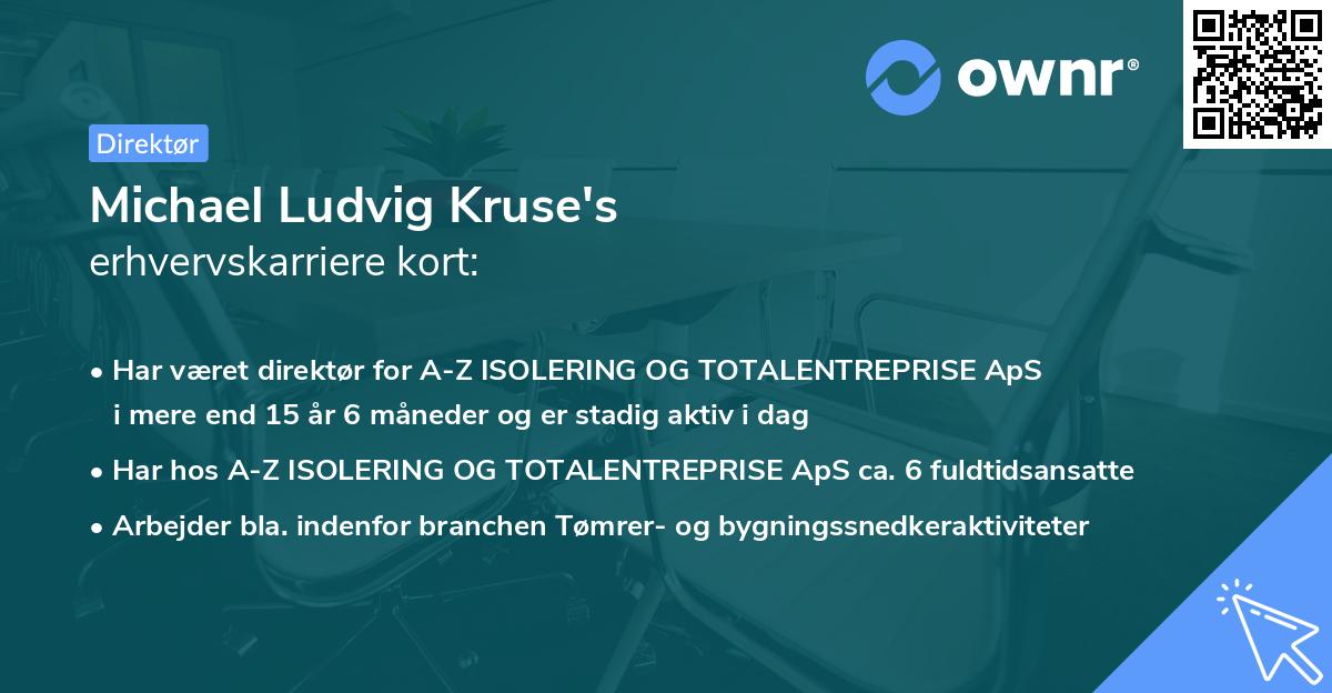 Michael Ludvig Kruse's erhvervskarriere kort