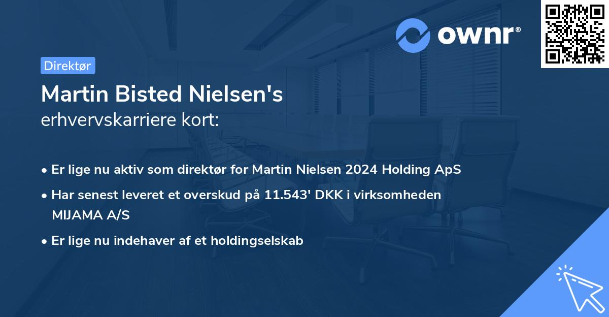 Martin Bisted Nielsen's erhvervskarriere kort