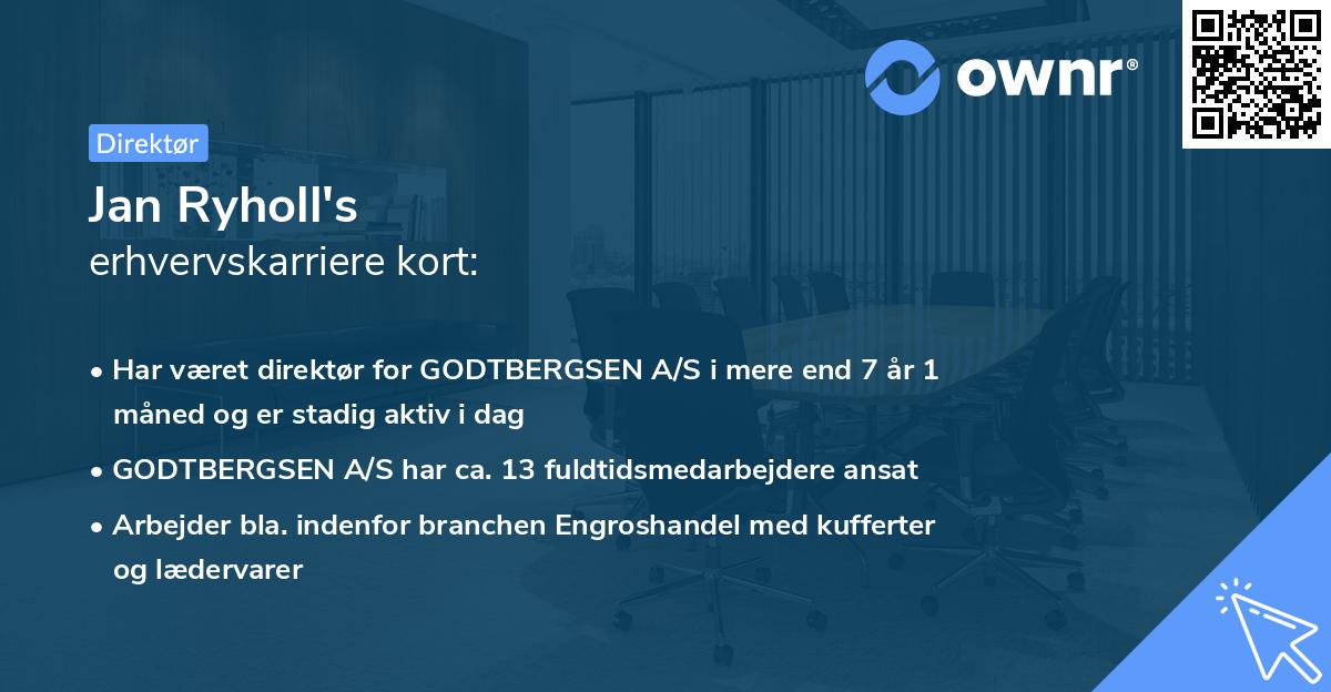 Jan Ryholl's erhvervskarriere kort