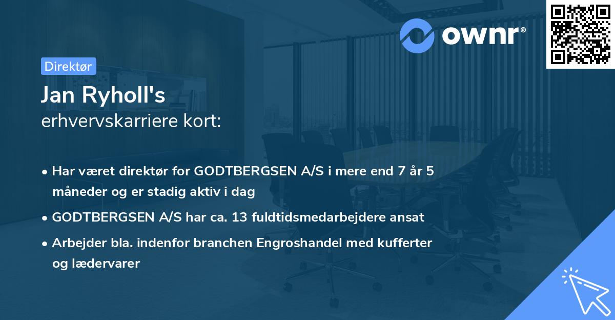 Jan Ryholl's erhvervskarriere kort