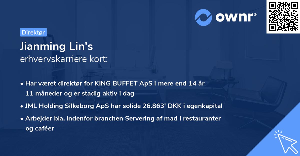 Jianming Lin's erhvervskarriere kort