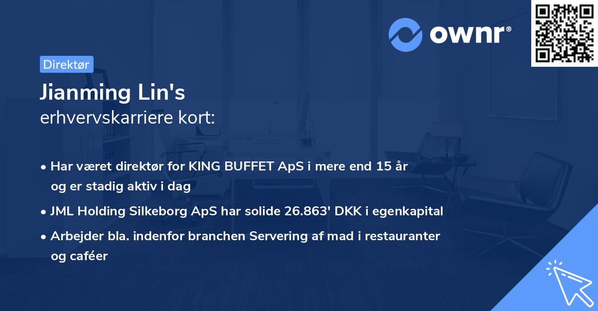 Jianming Lin's erhvervskarriere kort