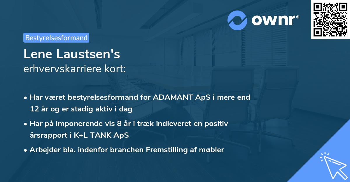 Lene Laustsen's erhvervskarriere kort
