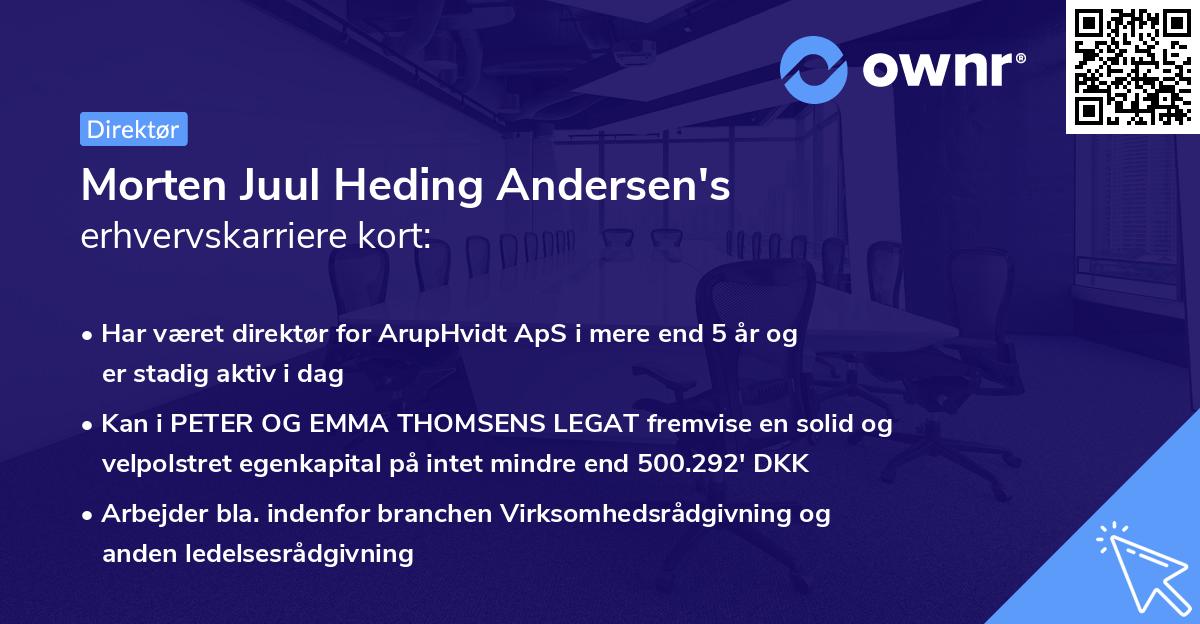 Morten Juul Heding Andersen's erhvervskarriere kort