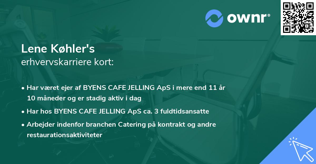 Lene Køhler's erhvervskarriere kort