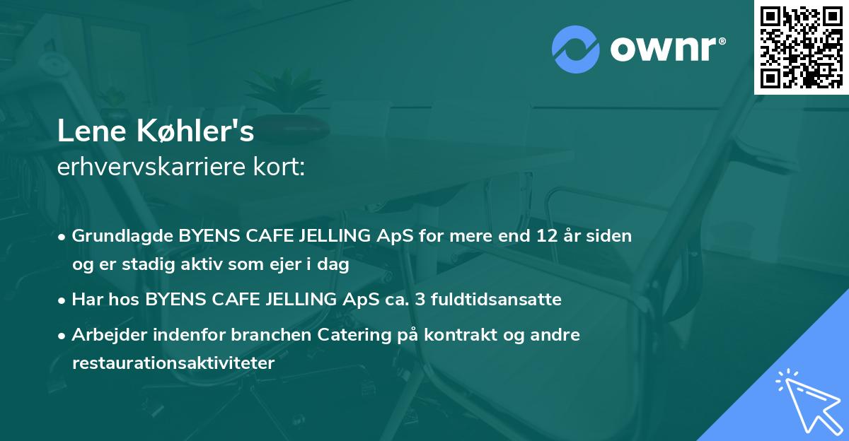 Lene Køhler's erhvervskarriere kort