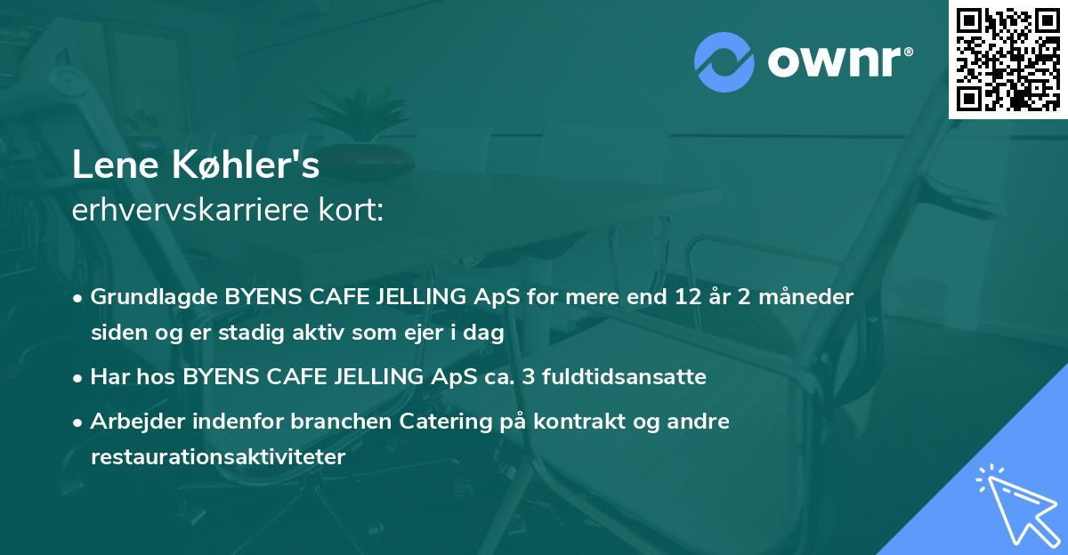 Lene Køhler's erhvervskarriere kort