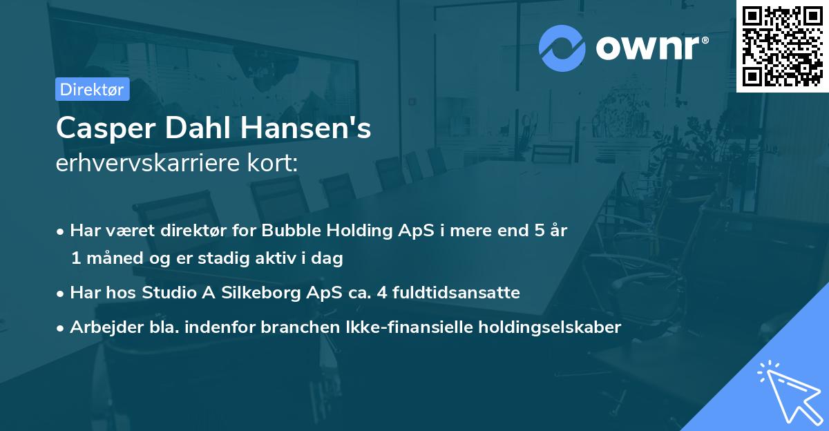Casper Dahl Hansen's erhvervskarriere kort