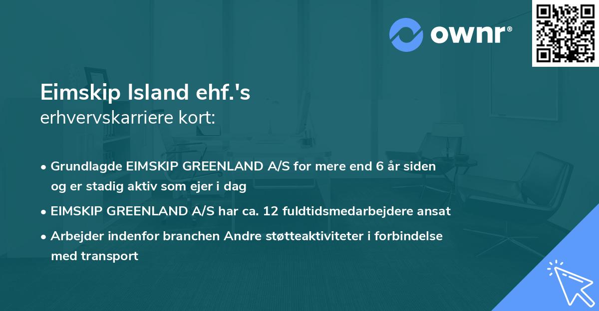 Eimskip Island ehf.'s erhvervskarriere kort