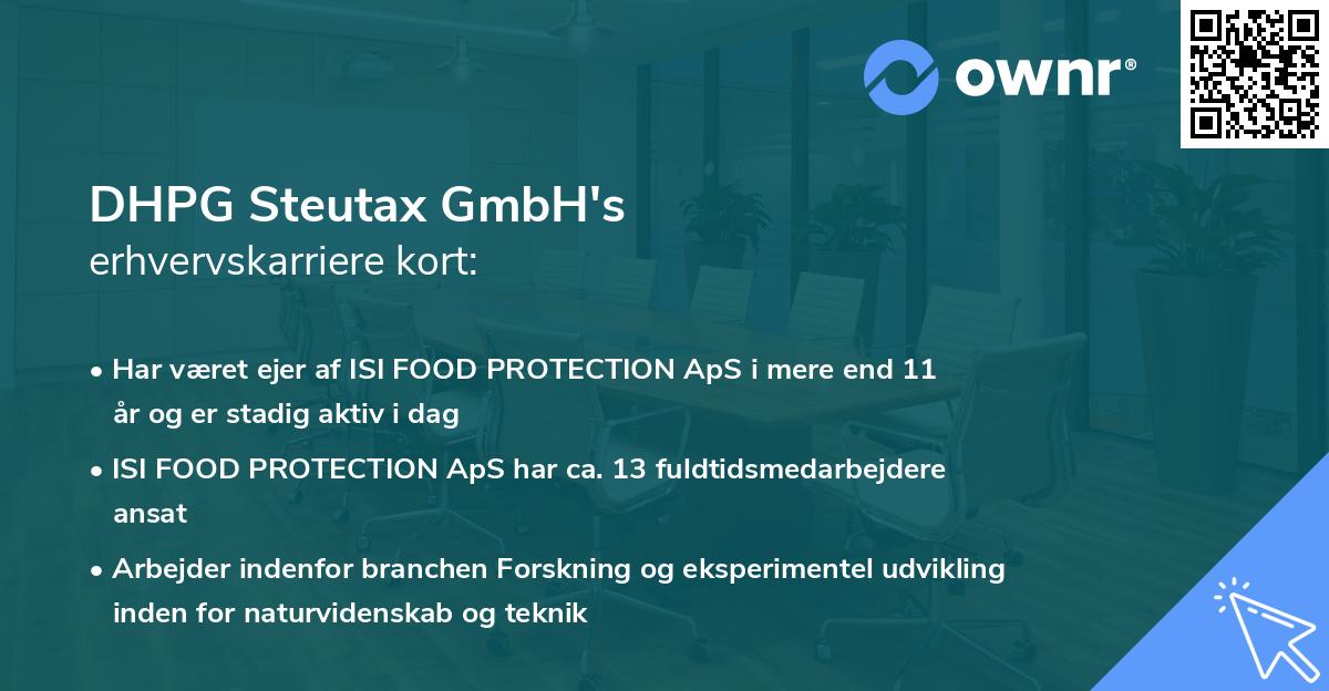 DHPG Steutax GmbH's erhvervskarriere kort