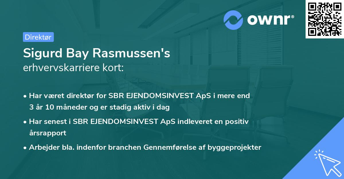 Sigurd Bay Rasmussen's erhvervskarriere kort