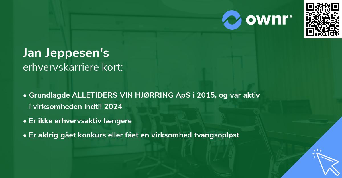 Jan Jeppesen's erhvervskarriere kort