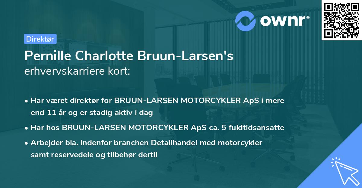 Pernille Charlotte Bruun-Larsen's erhvervskarriere kort