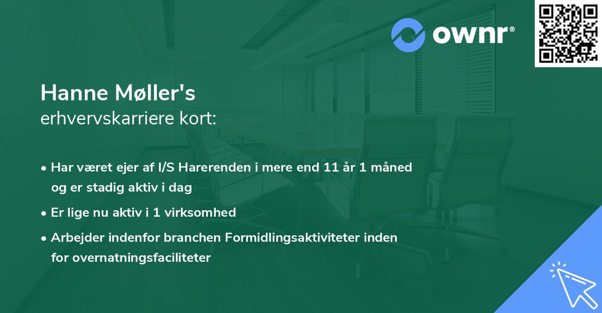 Hanne Møller's erhvervskarriere kort