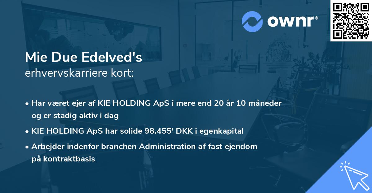 Mie Due Edelved's erhvervskarriere kort