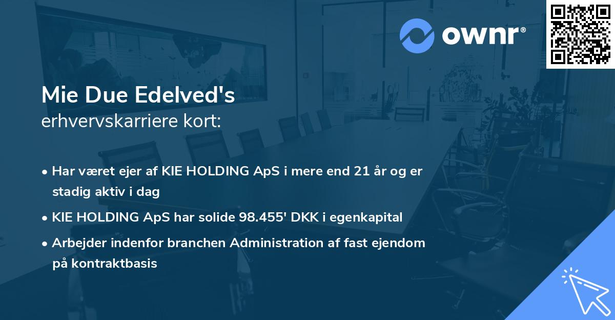 Mie Due Edelved's erhvervskarriere kort