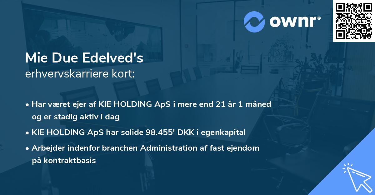 Mie Due Edelved's erhvervskarriere kort