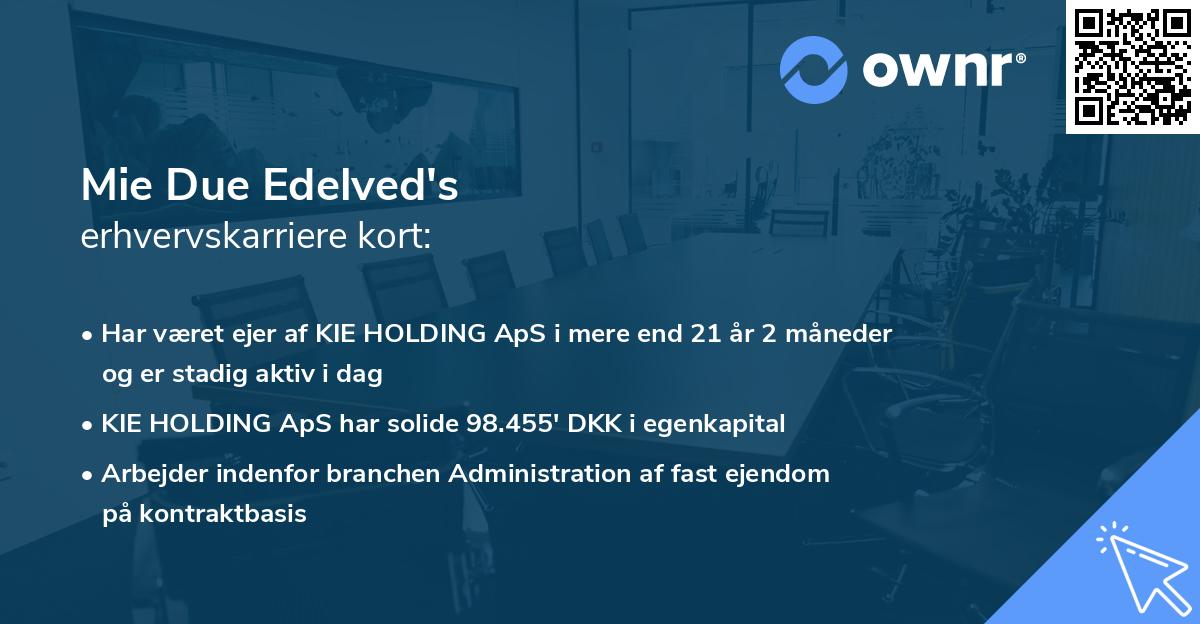 Mie Due Edelved's erhvervskarriere kort