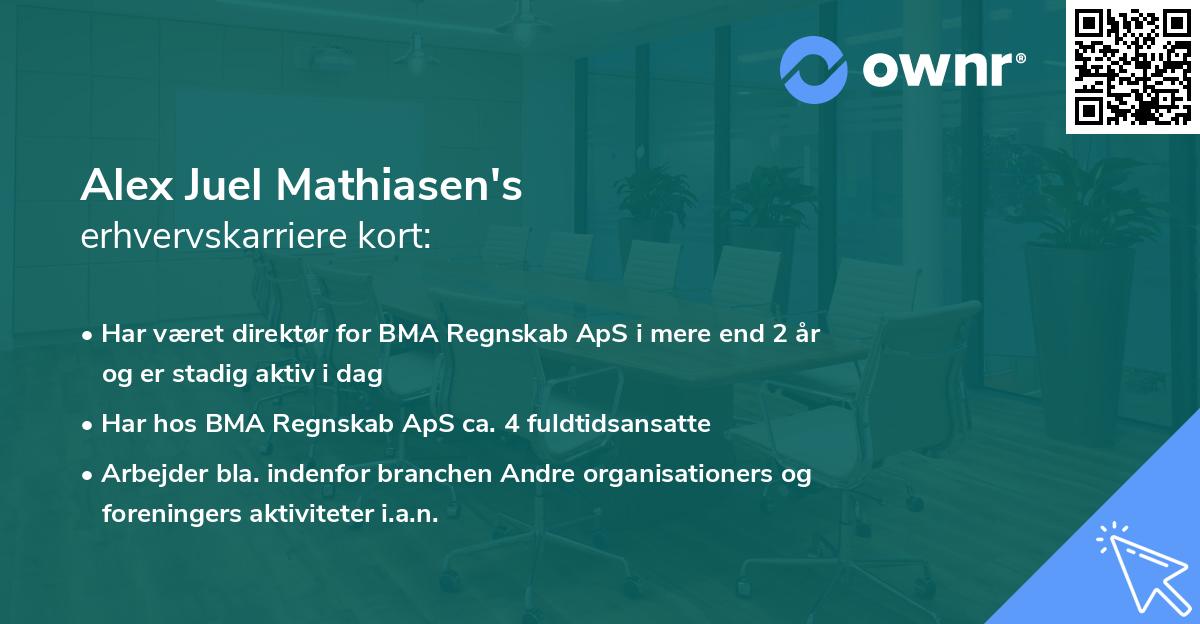 Alex Juel Mathiasen's erhvervskarriere kort