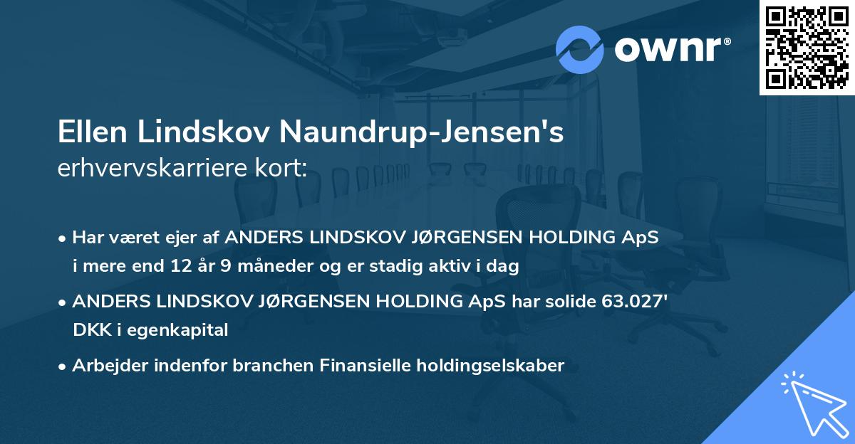 Ellen Lindskov Naundrup-Jensen's erhvervskarriere kort