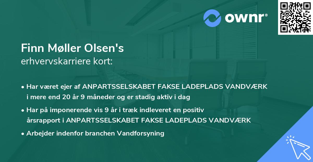 Finn Møller Olsen's erhvervskarriere kort