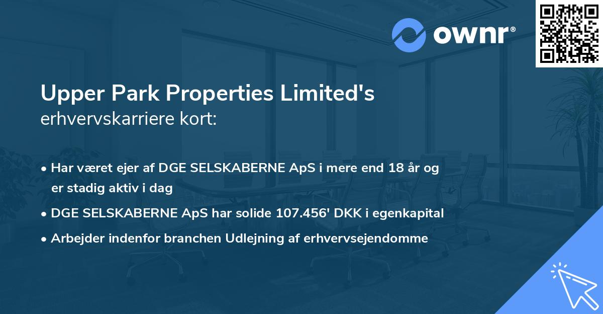 Upper Park Properties Limited's erhvervskarriere kort