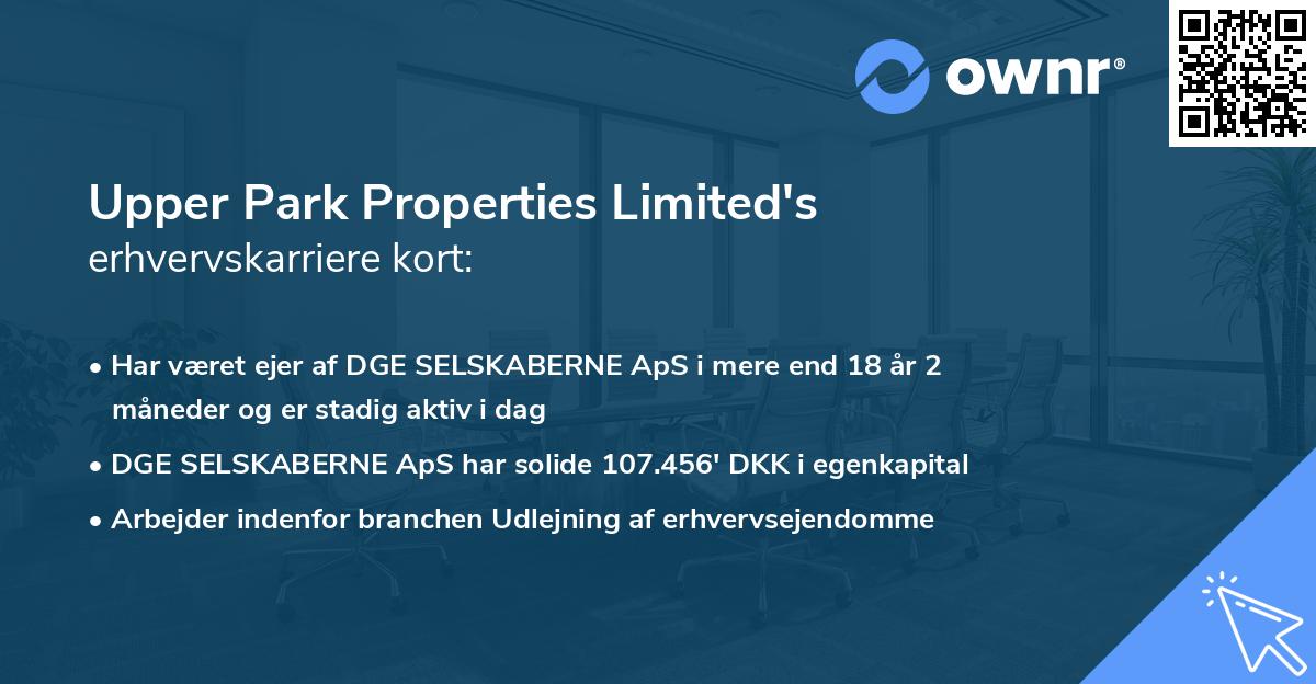 Upper Park Properties Limited's erhvervskarriere kort