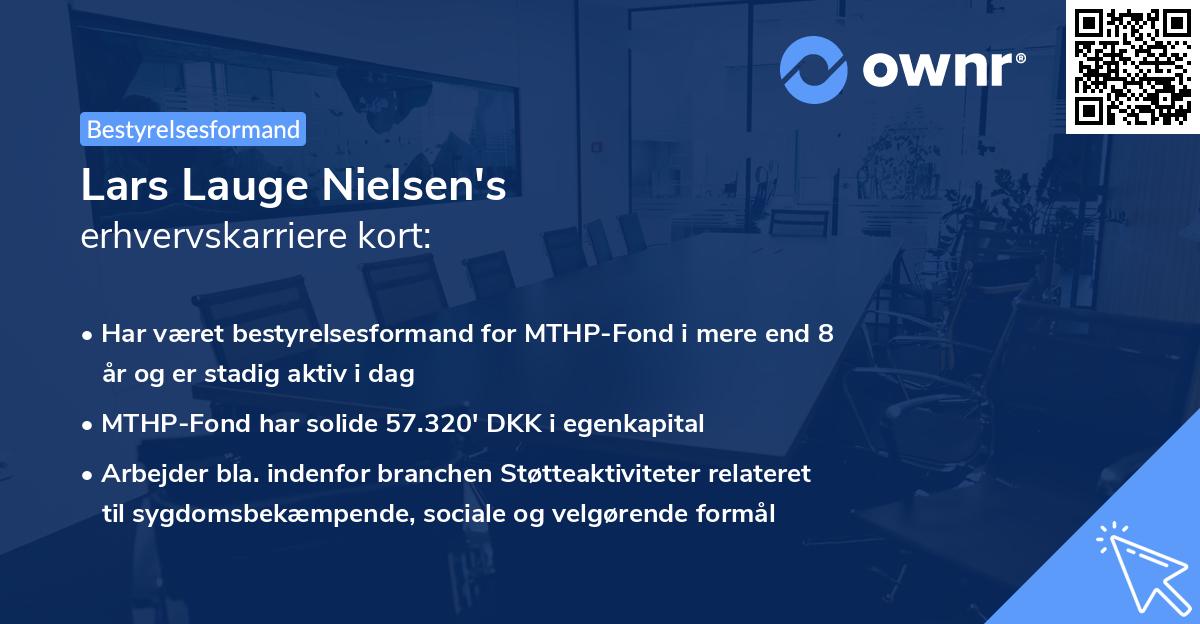 Lars Lauge Nielsen's erhvervskarriere kort