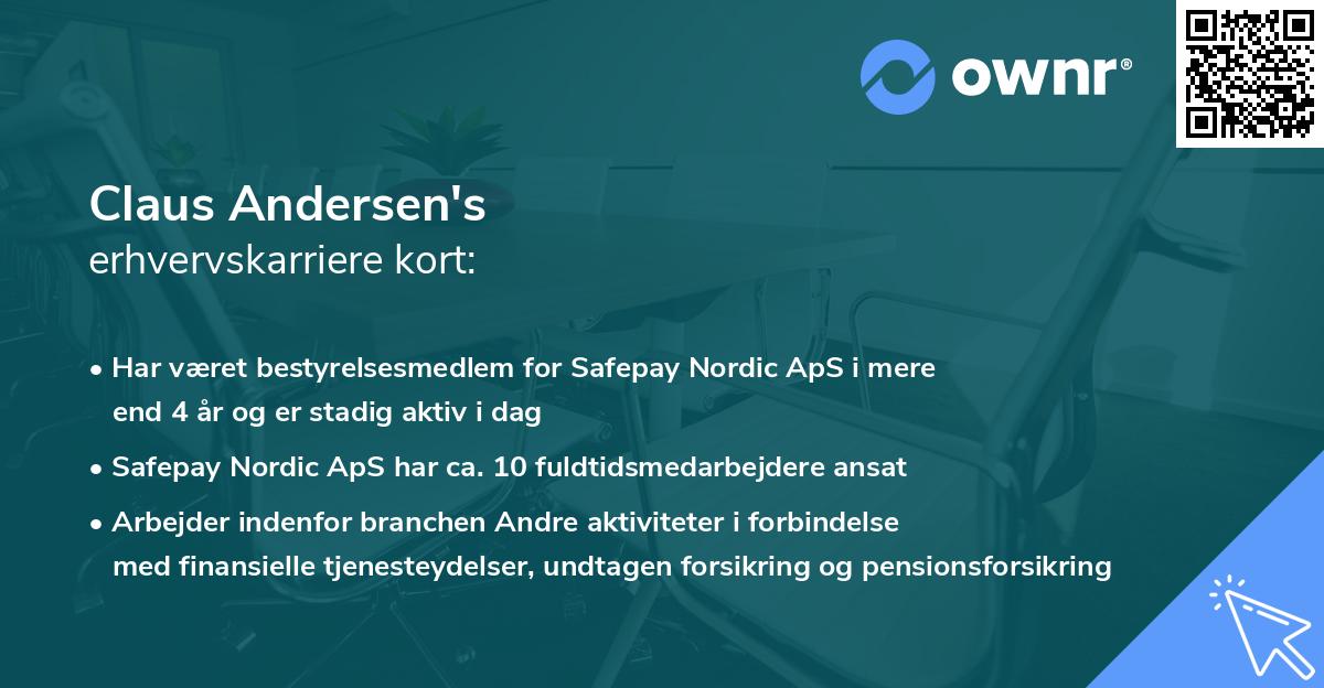 Claus Andersen's erhvervskarriere kort