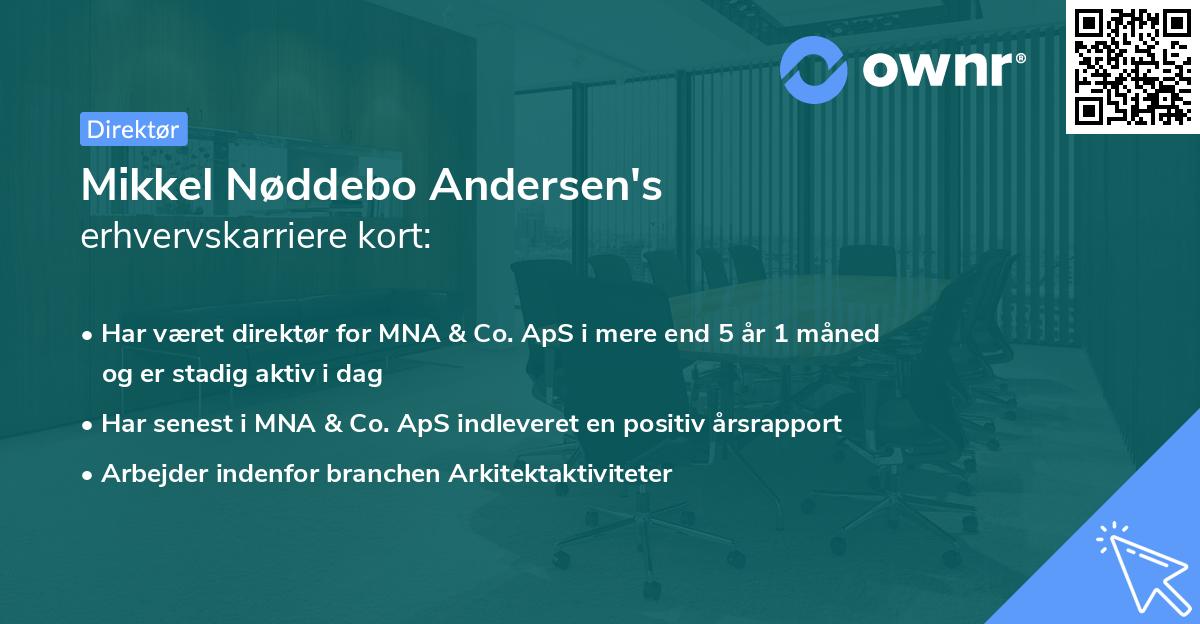 Mikkel Nøddebo Andersen's erhvervskarriere kort