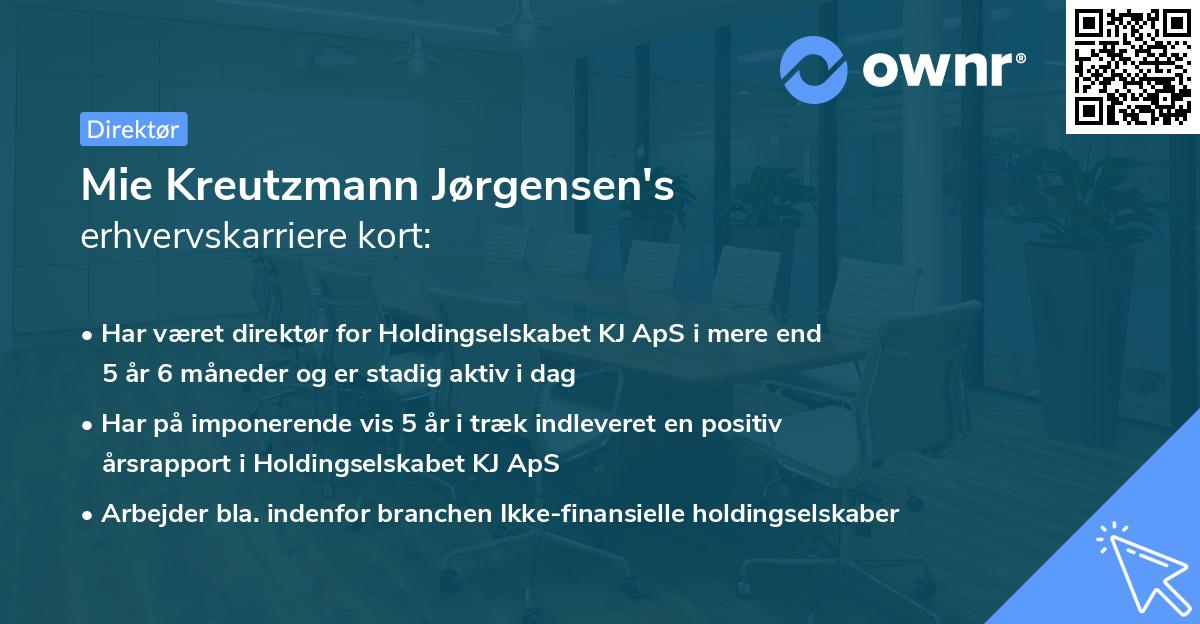 Mie Kreutzmann Jørgensen's erhvervskarriere kort
