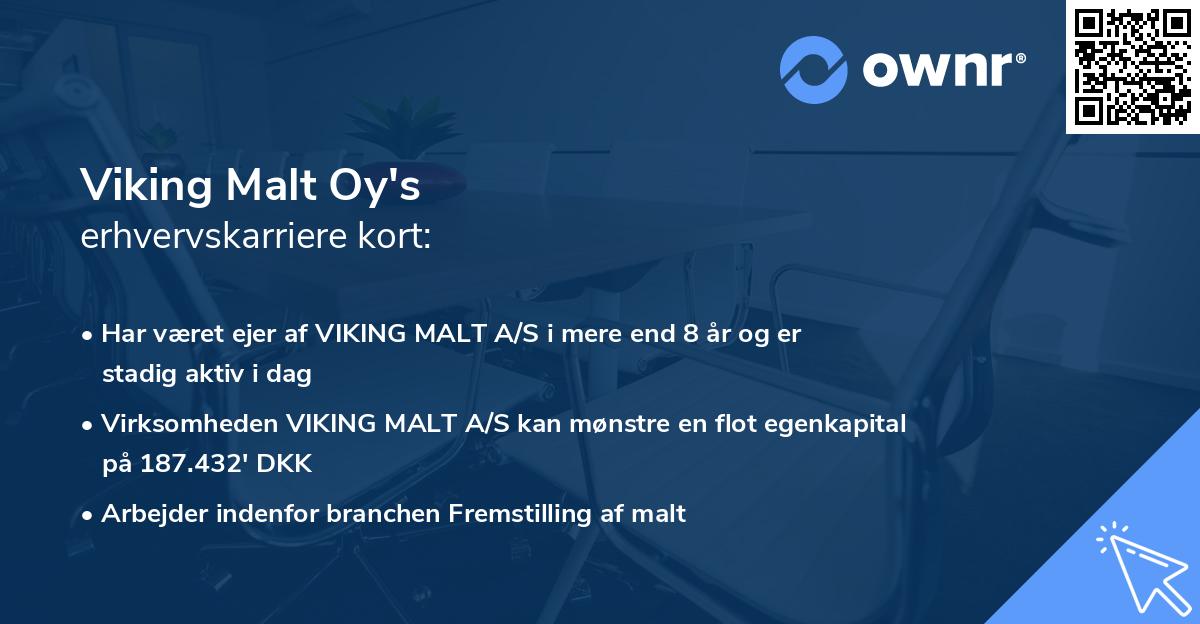 Viking Malt Oy's erhvervskarriere kort
