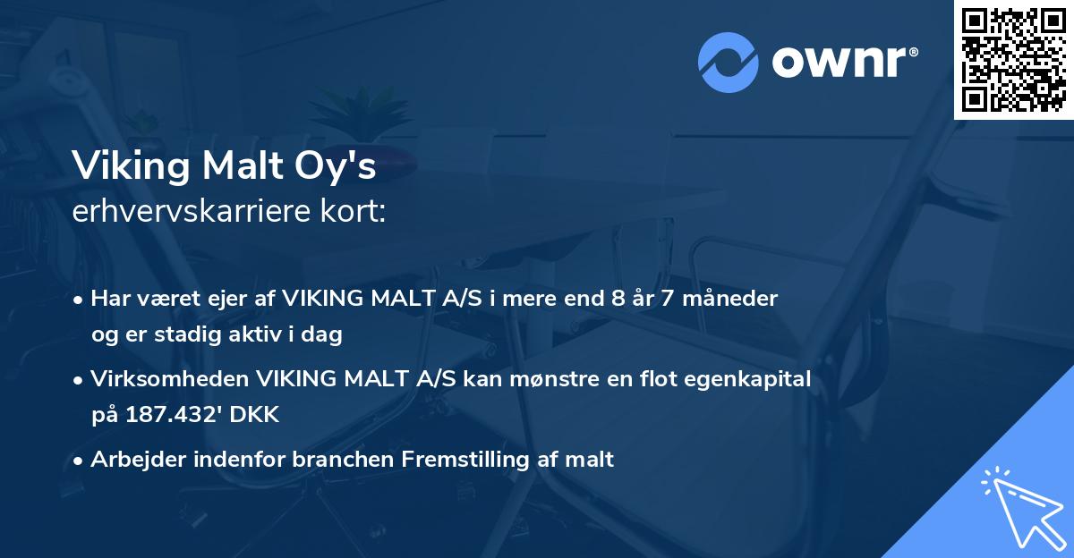 Viking Malt Oy's erhvervskarriere kort