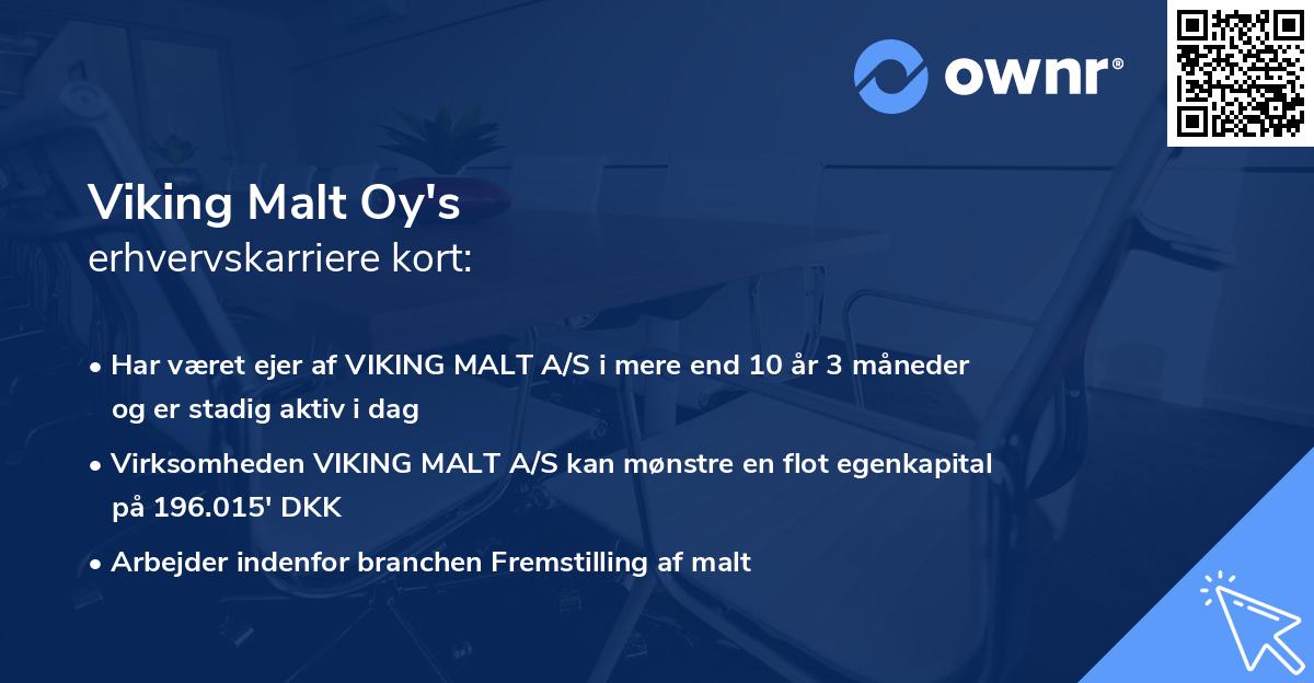 Viking Malt Oy's erhvervskarriere kort