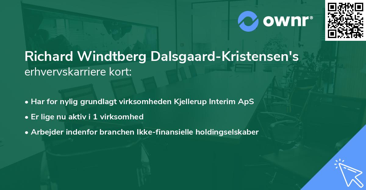 Richard Windtberg Dalsgaard-Kristensen's erhvervskarriere kort