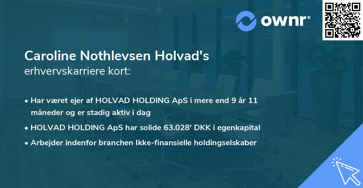 Caroline Nothlevsen Holvad's erhvervskarriere kort
