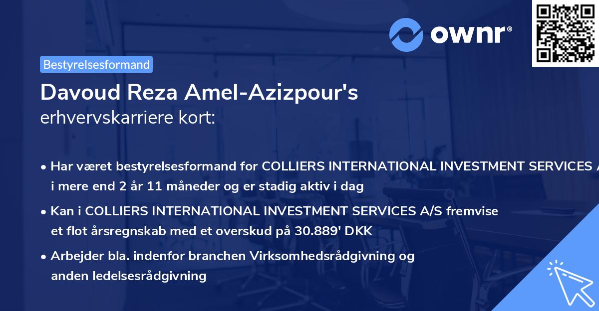 Davoud Reza Amel-Azizpour's erhvervskarriere kort