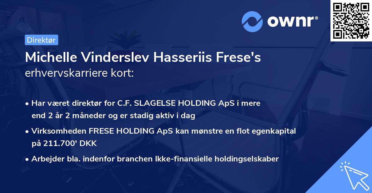 Michelle Vinderslev Hasseriis Frese's erhvervskarriere kort