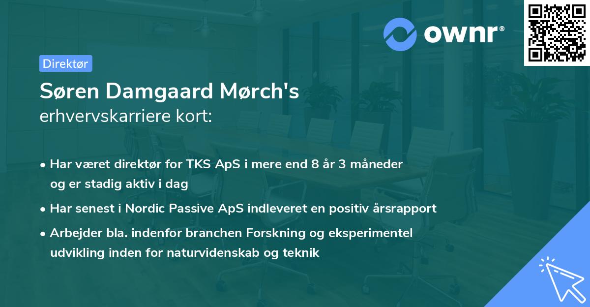 Søren Damgaard Mørch's erhvervskarriere kort
