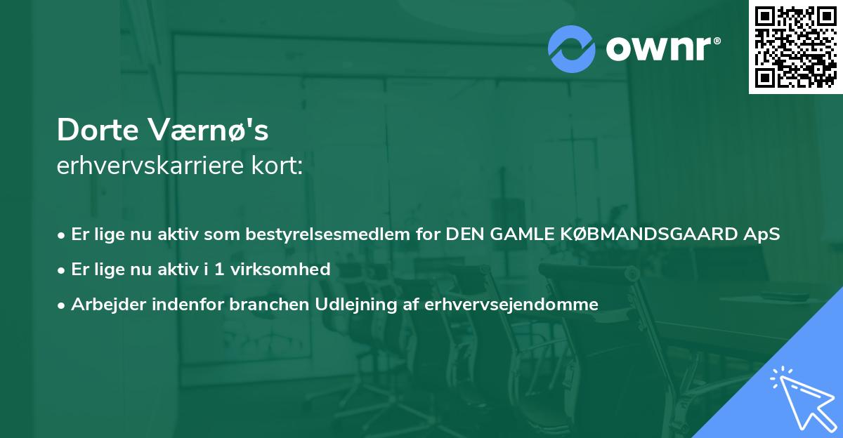 Dorte Værnø's erhvervskarriere kort