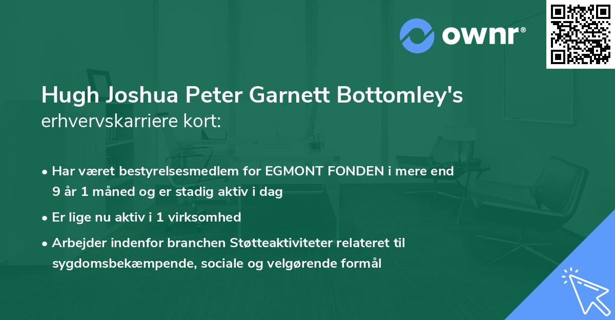 Hugh Joshua Peter Garnett Bottomley's erhvervskarriere kort