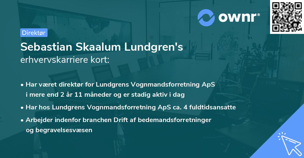 Sebastian Skaalum Lundgren's erhvervskarriere kort