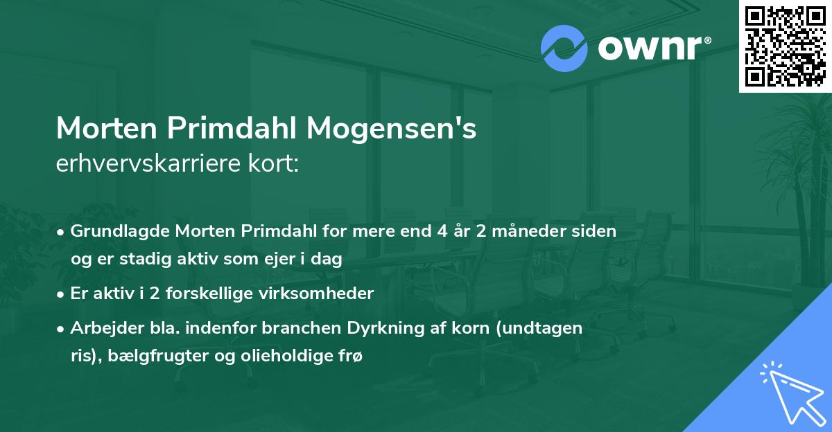 Morten Primdahl Mogensen's erhvervskarriere kort