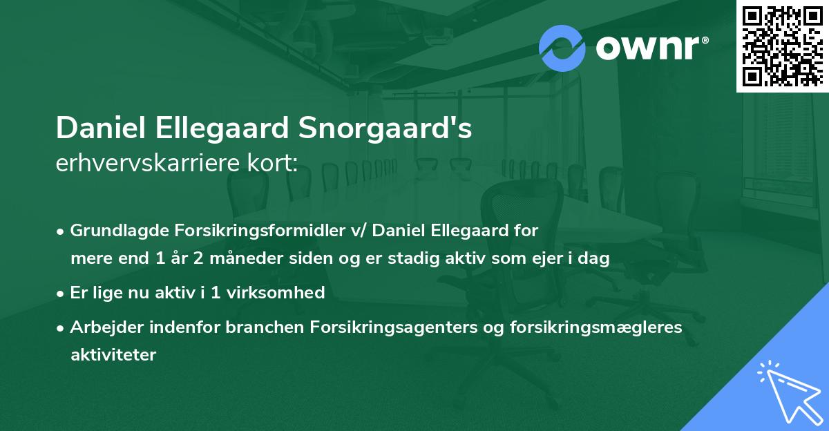 Daniel Ellegaard Snorgaard's erhvervskarriere kort