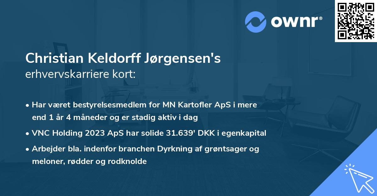 Christian Keldorff Jørgensen's erhvervskarriere kort